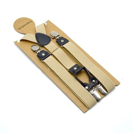 120 cm Svarta Hängslen för Män Justerbara Elastiska Herrhängslen med 4 Clips