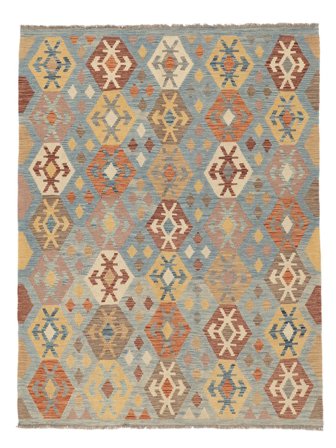 Koberec Orientální Kelim Afghán Old Style 146X193 Hnědá/Oranžová (Vlna, Afghánistán)