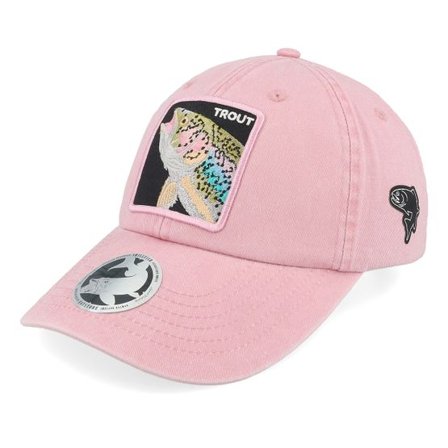 Skillfish - Rosa unconstructed Keps - Rainbow Trout Box Vintage Washed Dusky Pink Dad Cap @ Hatstore