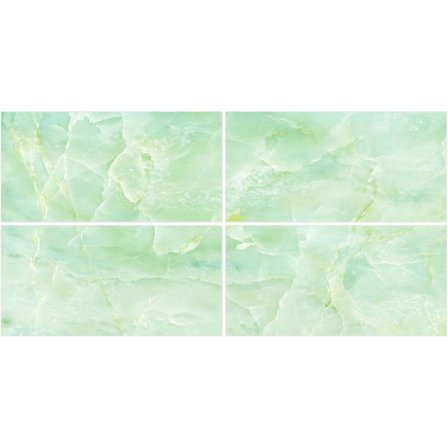 4 stk Krystall Marmor Vanntette Veggdekorasjon Tapet Selvklebende (Grønn)