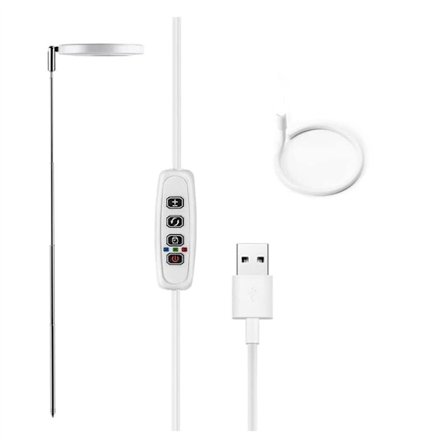 Innendørs plantelys, Spectrum Halo LED-lys med høydejusterbar automatisk timer, for planter