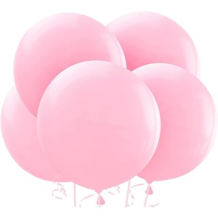 10 ISOA JÄTTILÄISROOSAA PALLOA 36 TUUMAA ISO JUMBO ROOSA PALLO