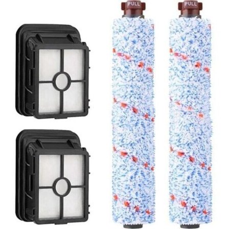 4-delars Ersättningsborstvals-kit för Bissell Crosswave Filter 17132 och 2225N Serien Rengöringstillbehör