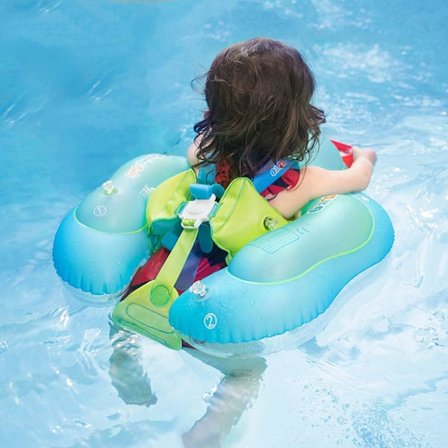 Baby Pool Float,Uppblåsbar Baby Simring Baby Float för Simbassäng med Manuell Pump