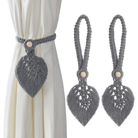 Gardinbinding, 2 stk. boheme bladgardinbinding gardin