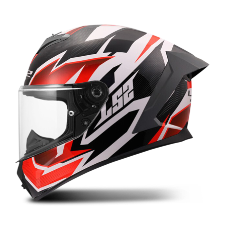 Integraalhelm LS2 FF820 Rapid III Xtrem Wit/Zwart/Rood XL