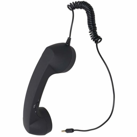 Retro Telefonrør Høyttaler Mikrofon Headset for Smarttelefoner og Mobiltelefoner Nettbrett PC, Retro Kablet Telefonrør