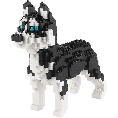 Miniature Hundeblok, 950 Brikker Kljm-02 (Husky)