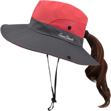 Solhatt Kvinnor Män 3u201d Bred Brätte UPF 50+ Fiske Strand Hink Hatt Vattenmelon Grå