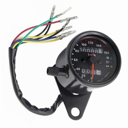 Universal 12V Digitalt Motorcykel Speedometer Kilometertæller Blå LED Baggrundsbelysning