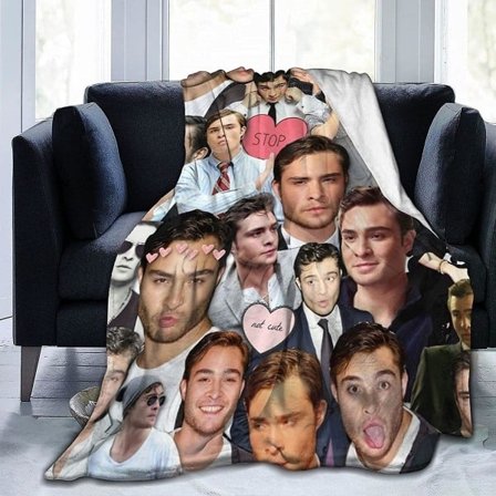 Ed Westwick Heminredningsfilt Sovrum för Soffa Säng Sovrum Kontor Camping Resa -u417 125x100cm (50x40in)