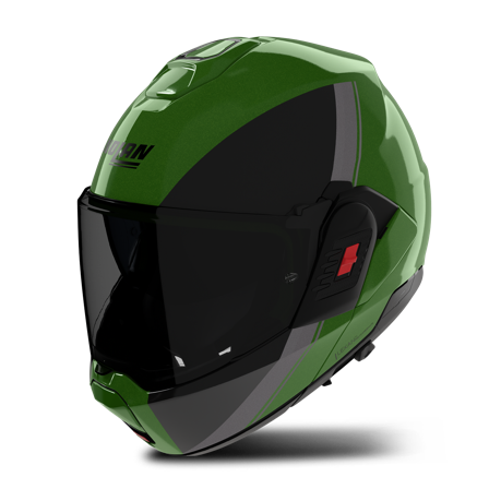 Nolan N120-1 Verniciatura Modular Helmet Green Metal/Black/Grey Glossy M