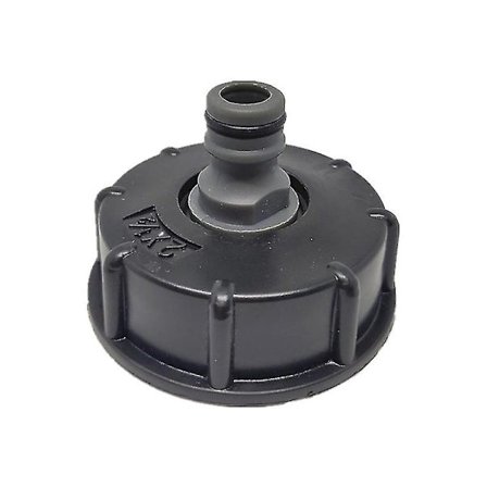 Plastik IBC Adapter Connector Slange Lås Vand Rør Tap Tank Fitting Til IBC 60mm Grov Gevind 1stk-sort