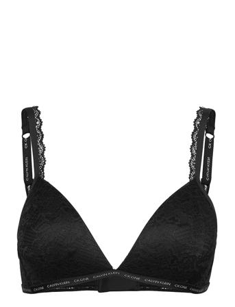 Lght Lined Triangle Lingerie Bras & Tops Soft Bras Triangle Bras Svart Calvin Klein