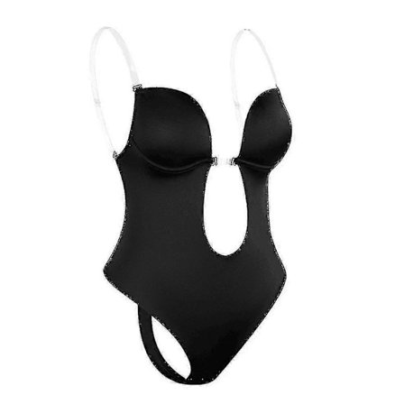 Rygfri Body Shaper BH Kvinder Dyb V-udskæring Body Shaper Sømløs G-streng Usynlig Shapewear Til Bryllup