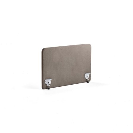 Bordskærm ZONE, inkl. hvide beslag, 1000X650x36 mm, stof Hush, lysebrun