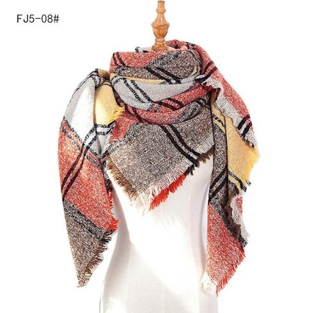 Mote-sjal og skjerf for damer, vinter, damer skjerf, pledd-skjerf for kvinner, tartan-skjerf