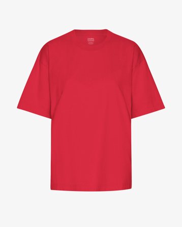 Oversized Organic T-Shirt - Scarlet Red XS