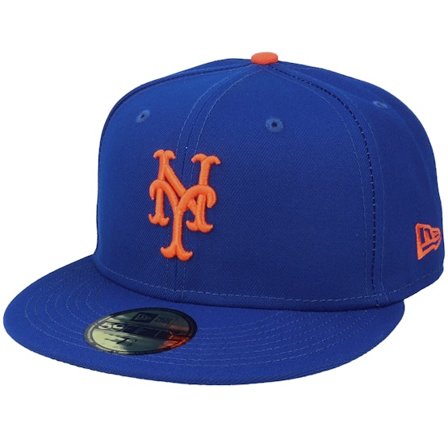 New Era - MLB Blau Fitted Cap - New York Mets Authentic On-Field 59Fifty Blue Fitted @ Hatstore