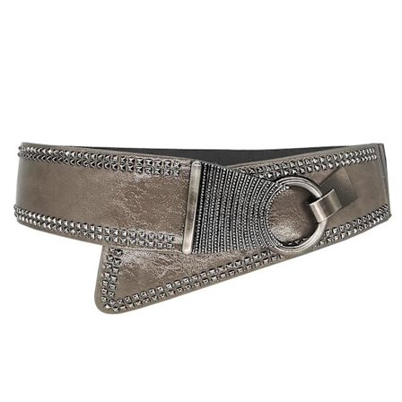 Grå Korsetbælter til Kvinder Mode Vintage Bredt Taljebælte Dekorationsbælte Elastisk Stræk Spændebælter