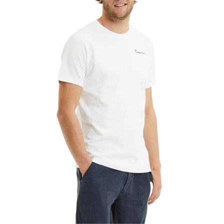 Knowledge Cotton Apparel Alder Tee Chest & Print At Back - Gots/Vegan Men short-sleeved sweaters White XL