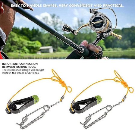 2 kpl Power Grip Plus -linjanvapautin, 17 tuuman downrigger-vapautin pinoamisklipsi kalastusjohdin L:llä