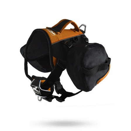 Kurgo Baxter Backpack Klövjeväska - Svart/Orange - Resa med djur