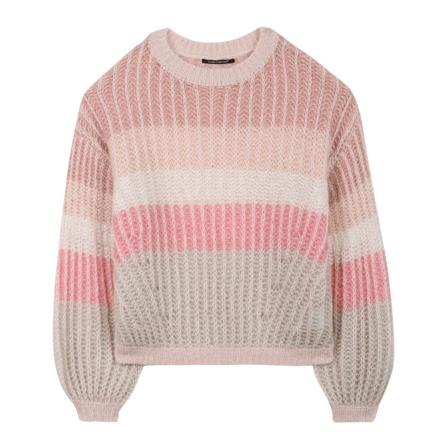 Luisa Cerano, Round-neck Knitwear Roze, Dames, Maat:S,Polyamide