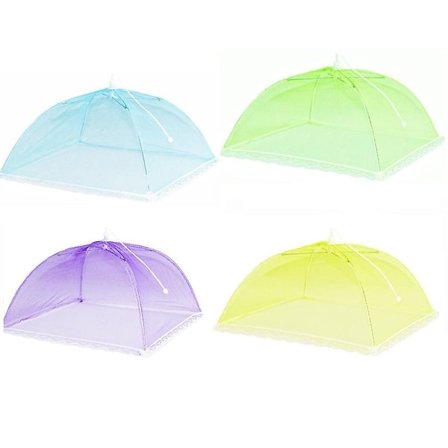 4 kpl 16 tuuman ponnahtava verkko ruoka suojus teltta sateenvarjo kokoontaitettava ja uudelleenkäytettävä ruoka verkko suojus