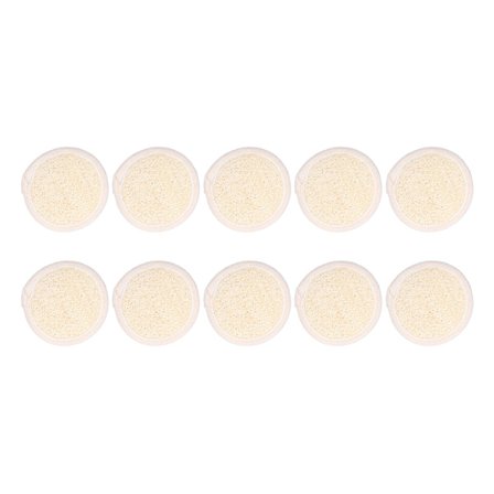 10 stk. Runde Loofah Ansiktsrensende Eksfolieringsputer Sett