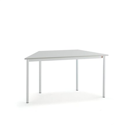 Table SONITUS TRAPETS, 1200x600x720 mm, grey high pressure laminate, white