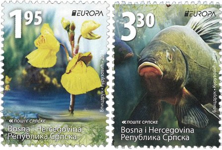 Serbisk Rep - EUROPA 2024 Undervandsfauna og -flora - Postfrisk sæt 2v