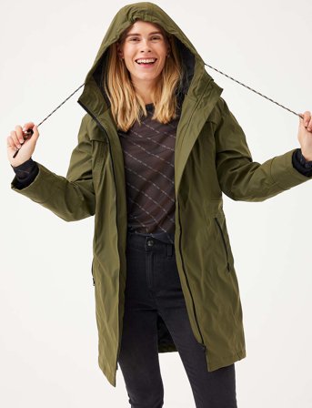 FREE/QUENT Fqrain-Jacket - Khaki green - XL