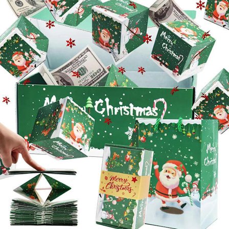 Overraskelses gaveæske eksplosions gaveæske, unik foldbar bounce rød kuvert gaveæske, foldbar pop-up eksplosions gaveæske rød