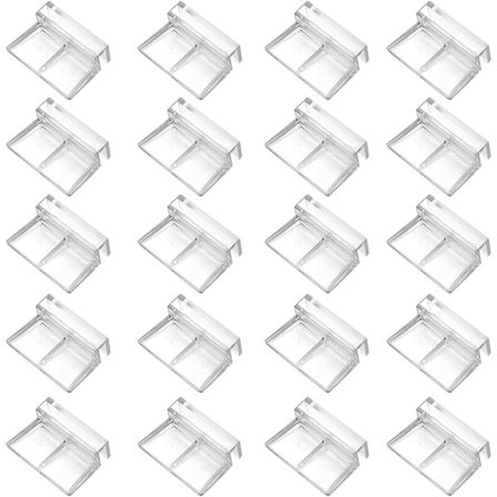 20 stk. akvarielåg, akvarielågklemmer i glas, 6 mm
