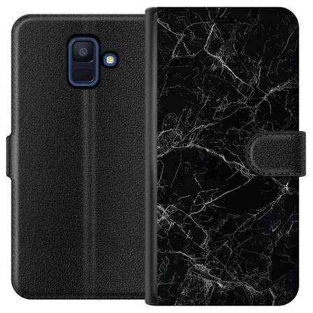 Samsung Galaxy A6 (2018) Lommeboketui Marmor Svart