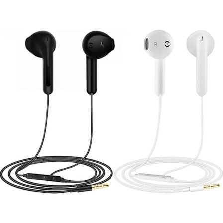 KZQ 2-pack hörlurar, in-ear hörlurar med sladd, brusreducerande headset med mikrofon, kompatibla med telefon, surfplatta, Samsung, HuaWei