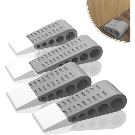 Gummidørstopp, 4 stk Anti-skli Heavy Duty Gummidørstopp, Anti-ripe Dørstopp