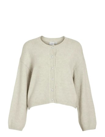 Vila Vifoli O-Neck L/S Button Knit Cardigan - Cream - S