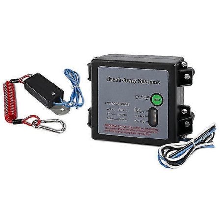 Trailerbremser Breakaway Kit med kontakt, LED-testlys Elektrisk breakaway-system, Universal Trailer