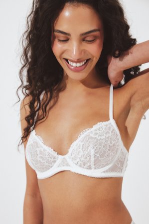 NA-KD Soutien-gorge en dentelle à armatures - Soutiens-gorge - Blanc - EU 85C