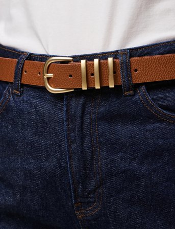 Pieces Pclea Jeans Belt Noos Wb Pu - Brown - 85