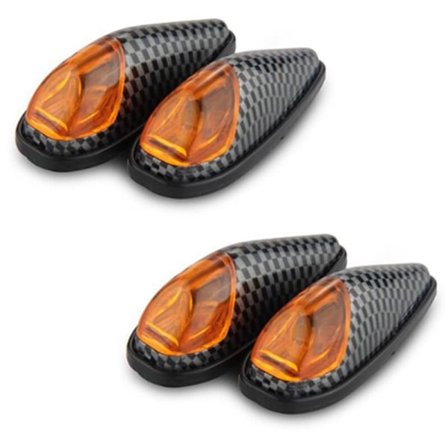 4 x 1W LED Blinklys til Motorcykel - Gult Høj Effekt
