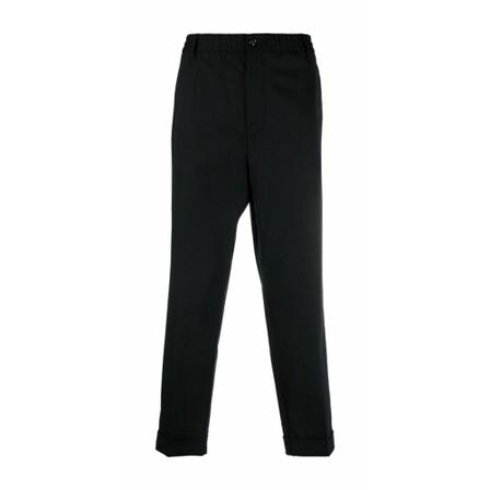 Emporio Armani, Tapered Trousers Blauw, Heren, Maat:XL,stretch