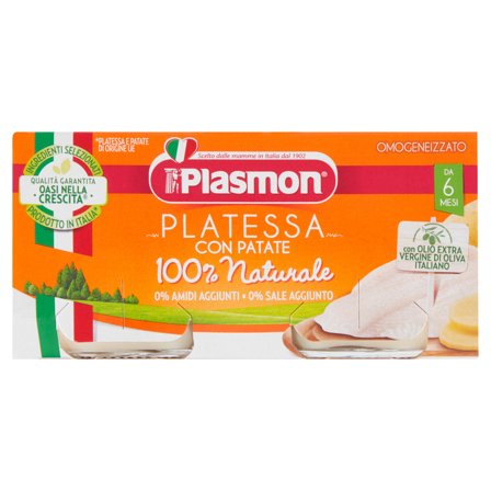Plasmon Omogeneizzato Platessa 6M+ 2x80g