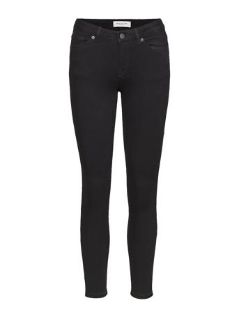 Slfida Mw Skinny Black Jeans W Selected Femme Black