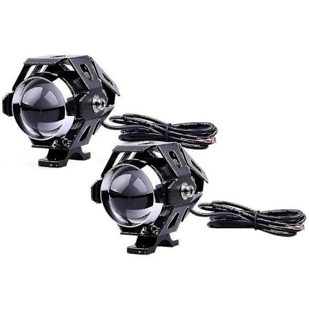 2x Motorcykel Vandtæt U5 LED Forlygte Tågeforlygte