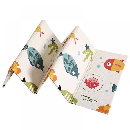 Baby bomullslekmatta, extra mjuk matta med halkfri design, golvlekmatta för barn, lärande alfabet, perfekt för barnrum, lekrum och vardagsrum