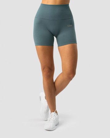 ICANIWILL - Define Seamless Pocket Shorts Wmn Jungle Green - Damer - Træningstøj fra ICIW