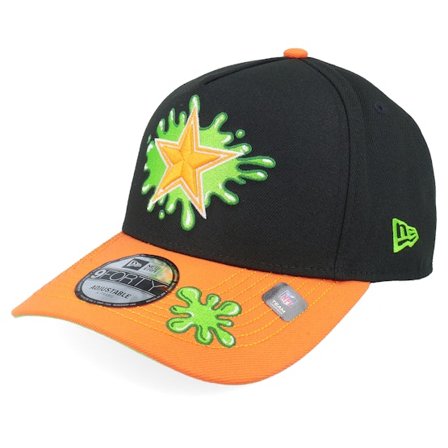 New Era - Schwarz adjustable Cap - NFL Slime 9FORTY Black/Orange A-Frame Adjustable @ Hatstore